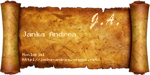 Janka Andrea névjegykártya